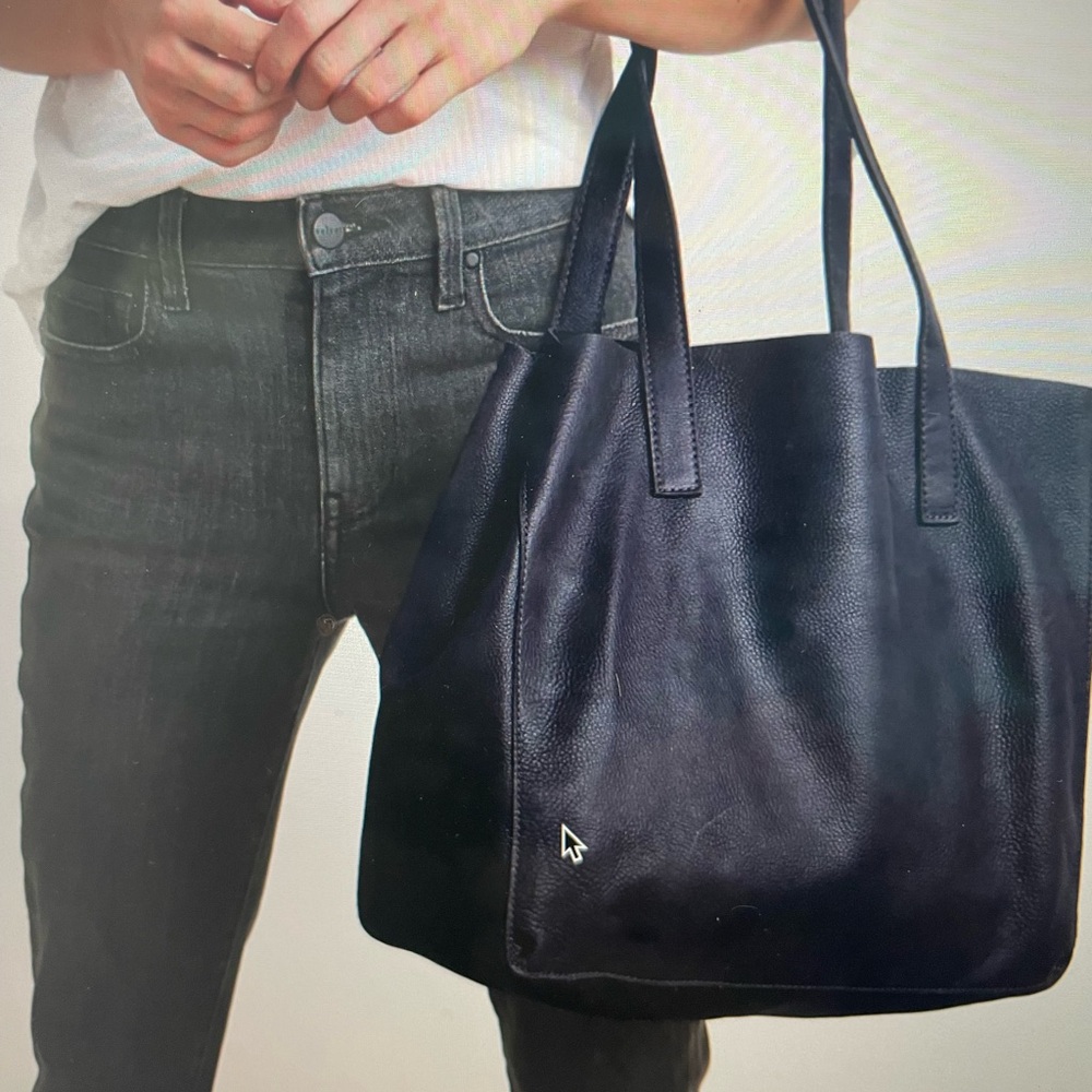 Clover leather tote velvet by graham and specer